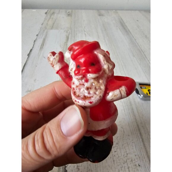 Vintage plastic red Santa‎ Xmas decor - Picture 2 of 8